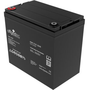 51 Ah AGM Solarbatterie 12 V zyklenfest mit M6-Terminal – Offgridtec®