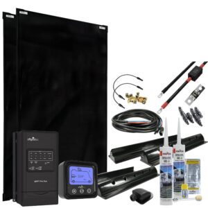 300W Wohnmobil-Solaranlage Komplettset mit 30A MPPT-Duo-Laderegler – Offgridtec® MobileBlack L