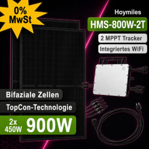 900 Wp Balkonkraftwerk mit Luxen Solar und Hoymiles HMS-800-2WB WLAN – Offgridtec®