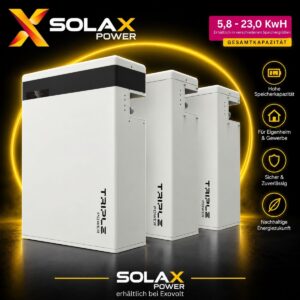 SolaX Stromspeicher LiFePO4 Hochvolt-Batteriesystem – T-BAT-SYS-HV | 5,8-23 kWh