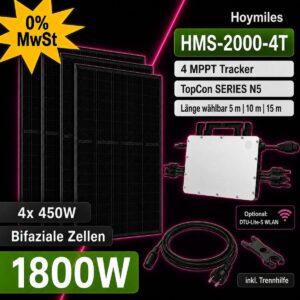 Offgridtec® Solar-Direct 1800W HMS-2000-4T Solaranlage Full Black Hausnetz-Einspeisung